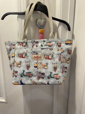 Cath Kidston Light Blue Scooter Print Tote